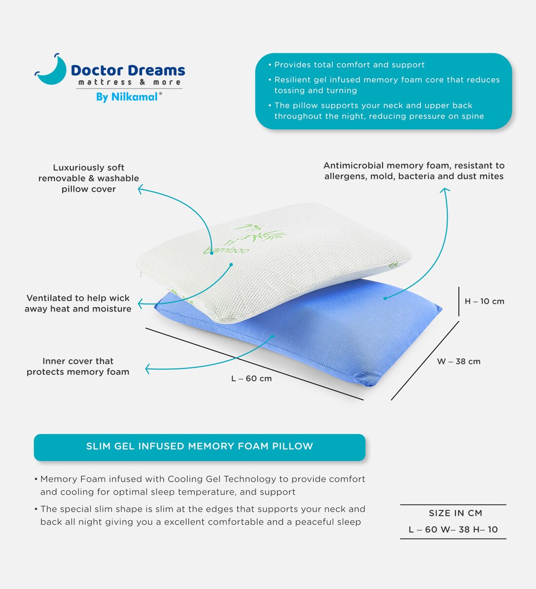 Better dreams memory foam core pillows best sale