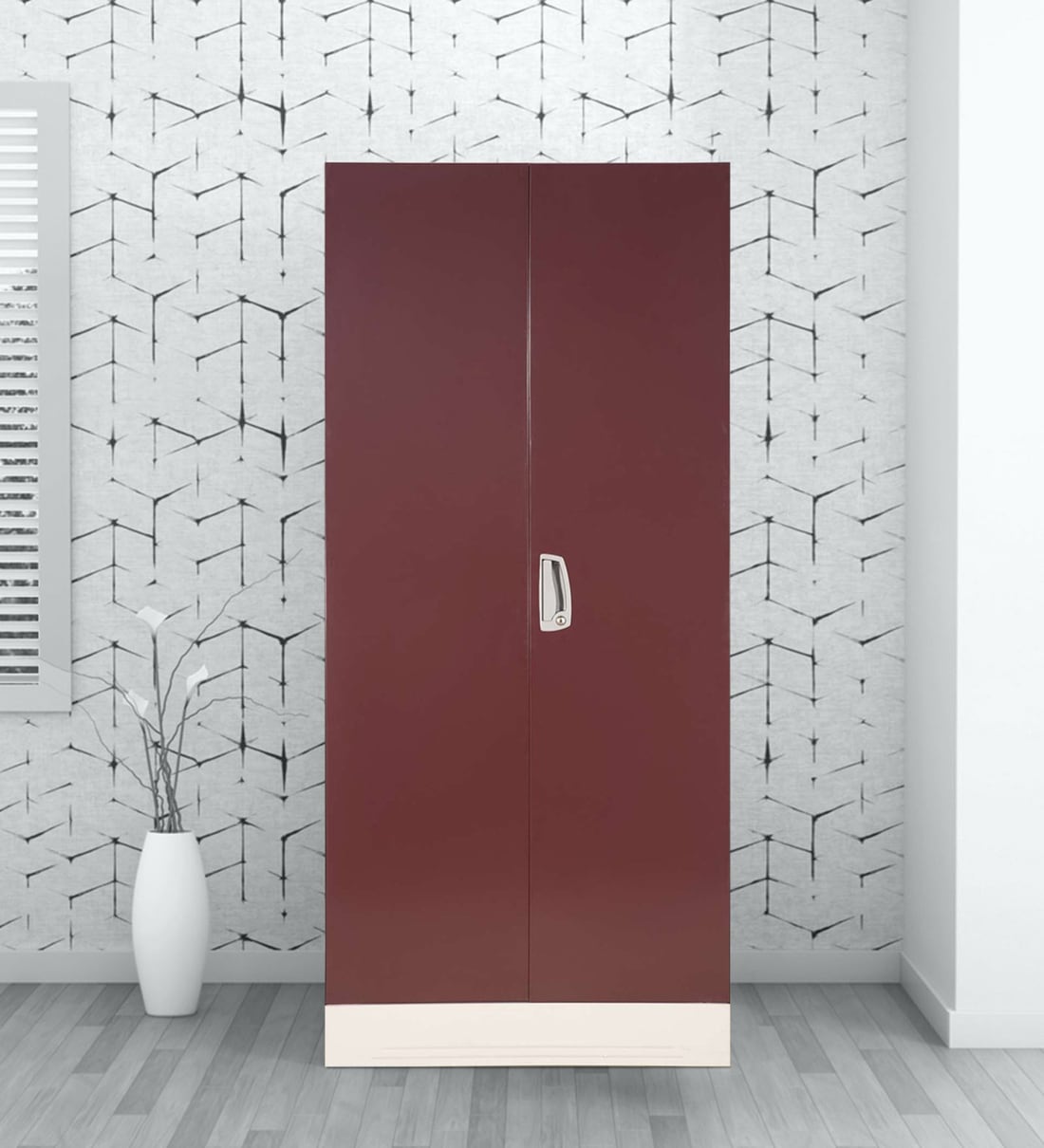 Buy Slimline 2 Door Wardrobe in Russet Color by Godrej Interio Online