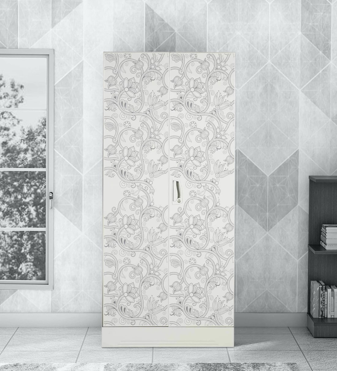 Buy Slimline 2 Door Steel Almirah (2 Shelves) in White colour upto 45%  Discount | Godrej Interio