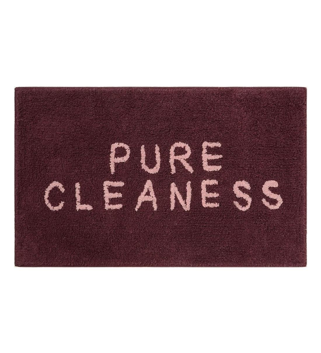 Buy Maroon Slogan Cotton 30x18 Inches Max Absorbant Bath Mat by Saral