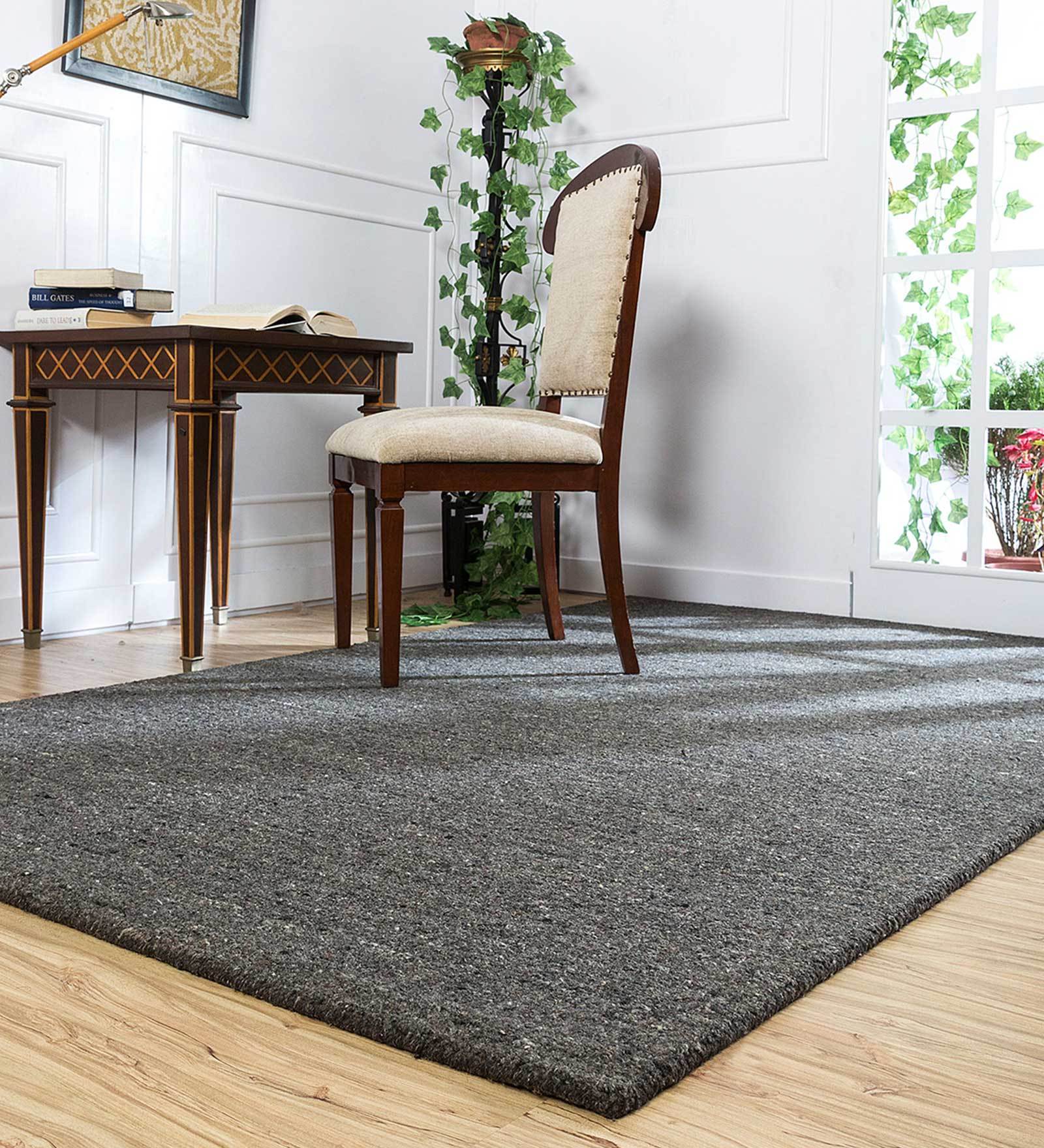 Buy Solid Wool 8 x 5 feet Hand Woven Carpet by Asterlane Online - Solid ...