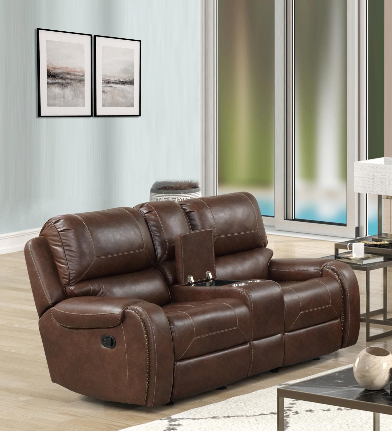 Buy Sleek Leatherette 2 Seater Manual Recliner In Brown Colour At 50 Off By Royaloak Pepperfry 1111