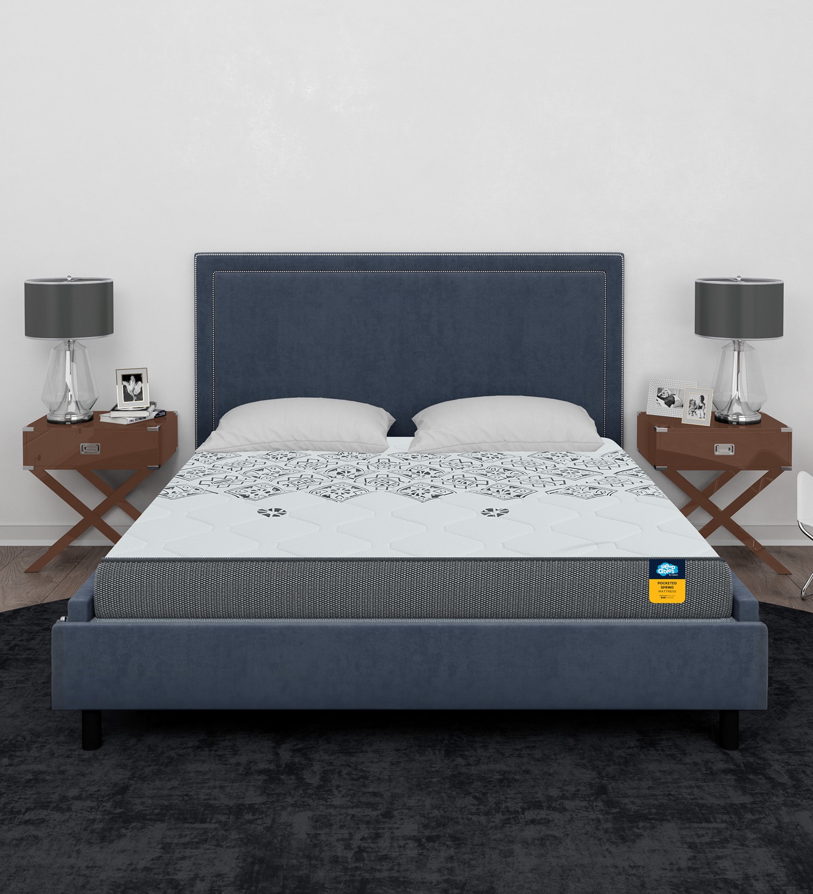 Sleepables Ortho 8 Inch Pocket Spiring Mattress in Queen Size With Zero Partner disturbance Inches