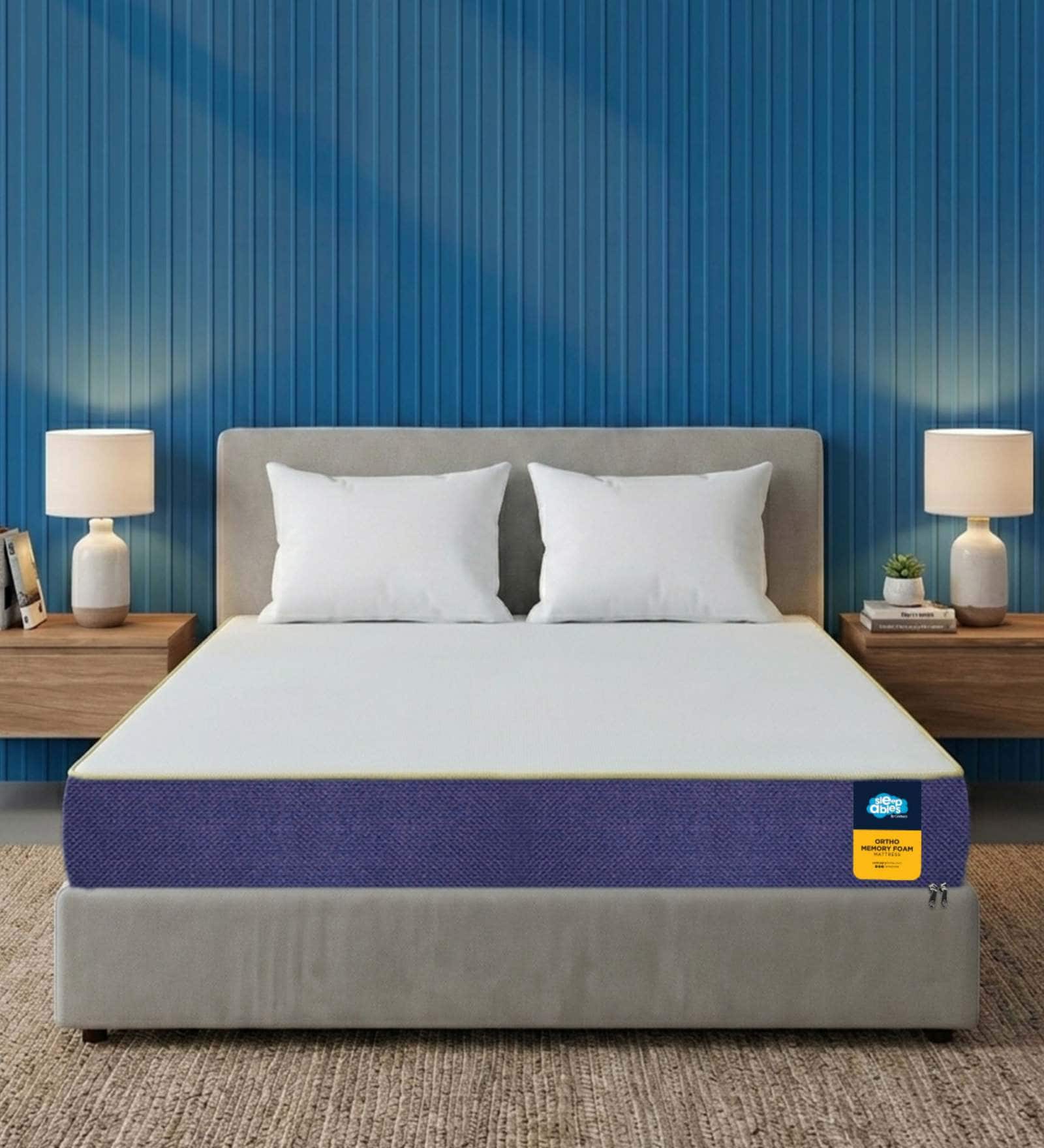 Sleepables Orthopedic 6 Inch Memory Foam & HR Foam mattress In King Size Inches