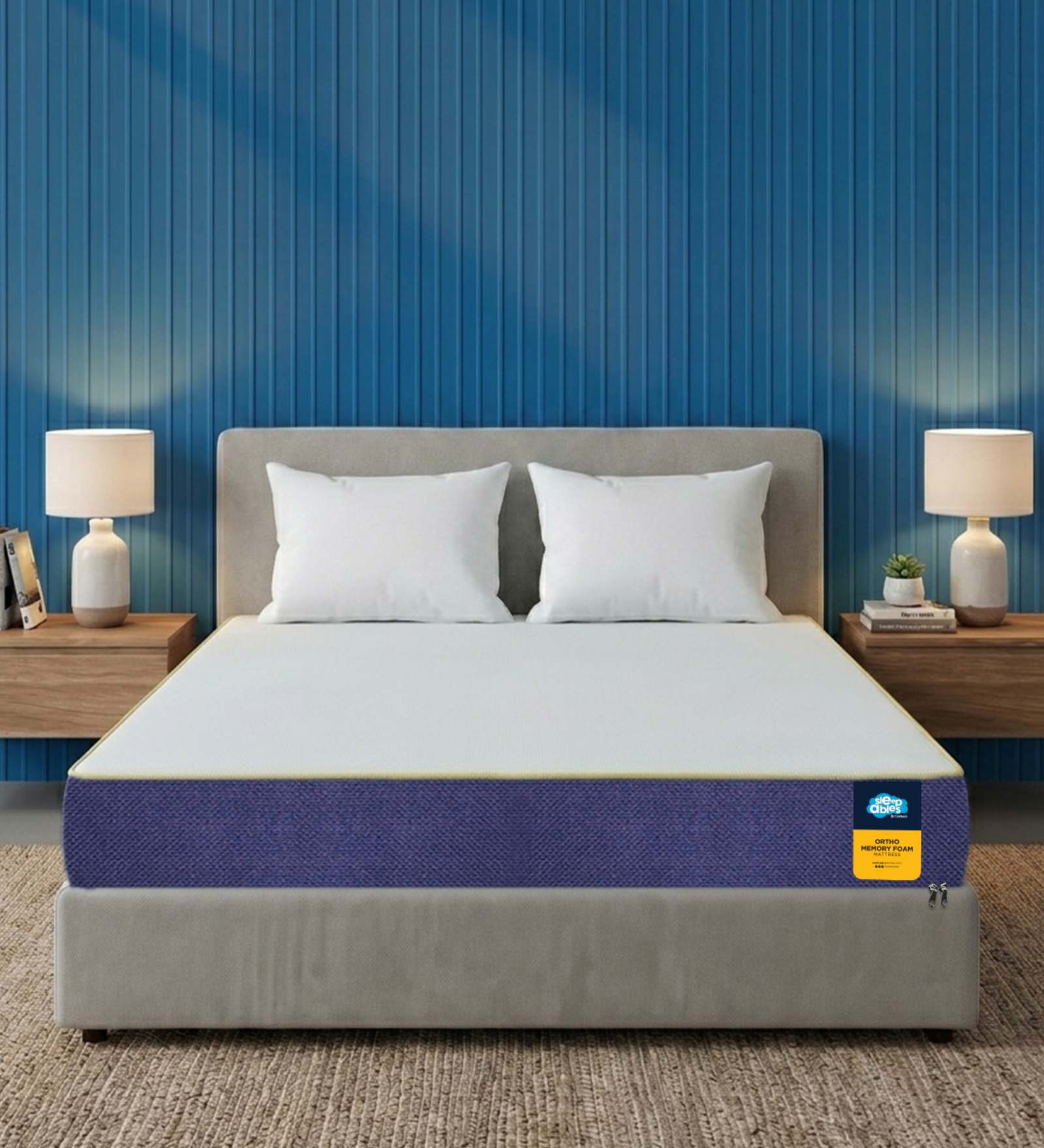 Sleepables Orthopedic 8 Inch Memory Foam & HR Foam mattress In Queen Size Inches Sleepables Orthopedic 8 Inch Memory Foam & HR Foam mattress In Queen Size Inches