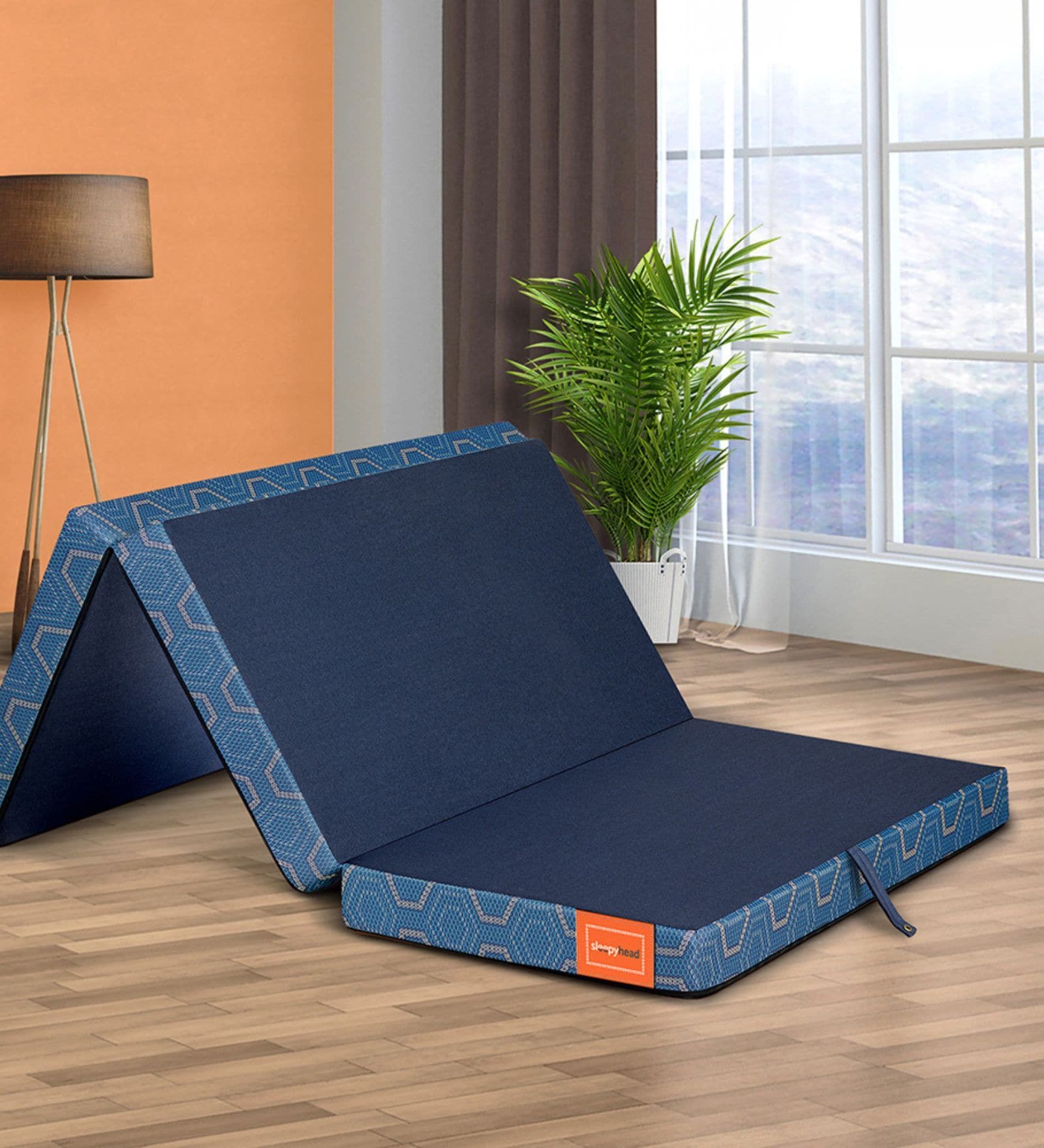 Napster Mini 3 Fold (72x48) Dual 4 Inch HR Foam Foldable Mattress