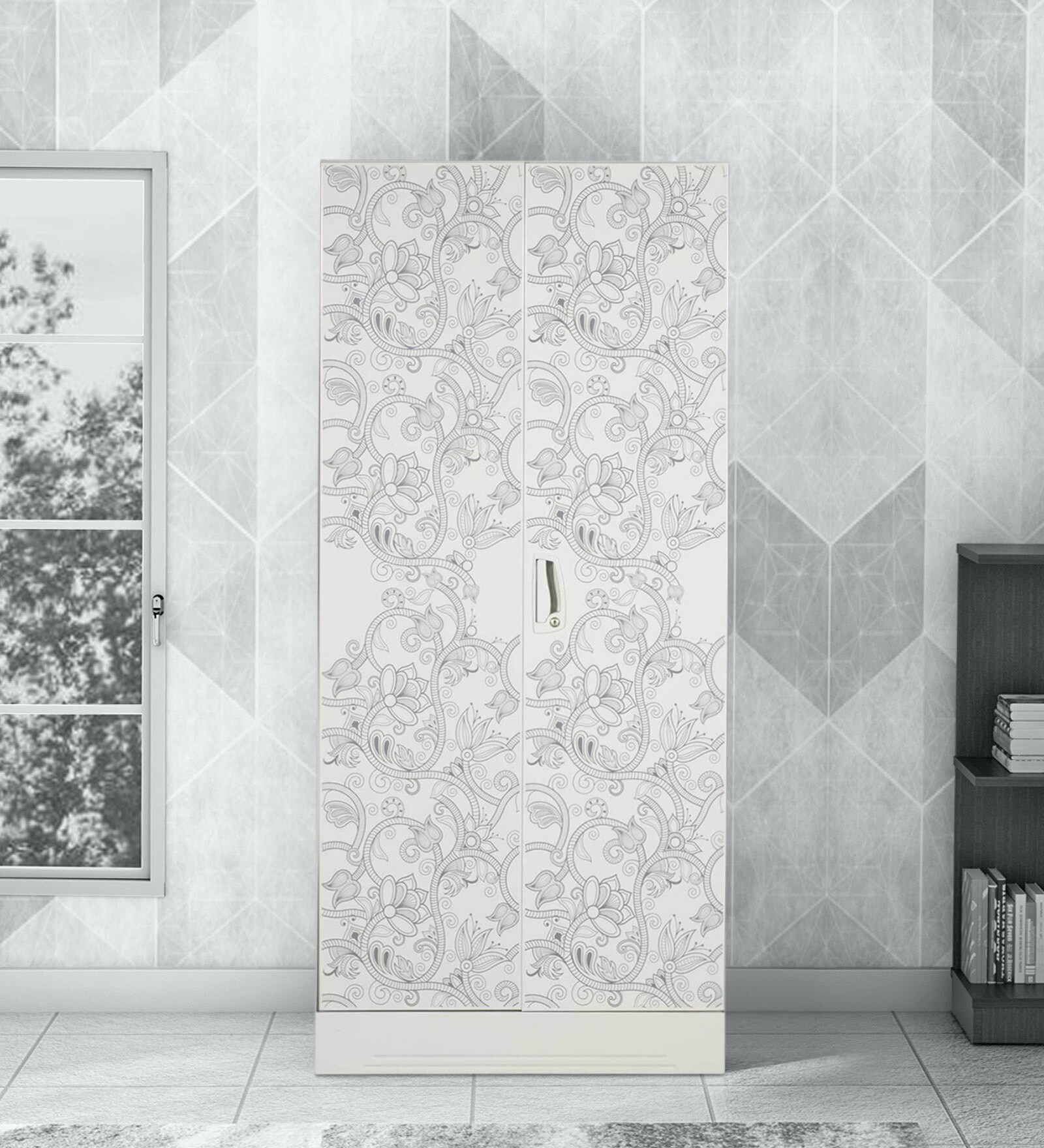 Slimline 2 Door Wardrobe in Frost Grey Colour Slimline 2 Door Wardrobe in Frost Grey Colour