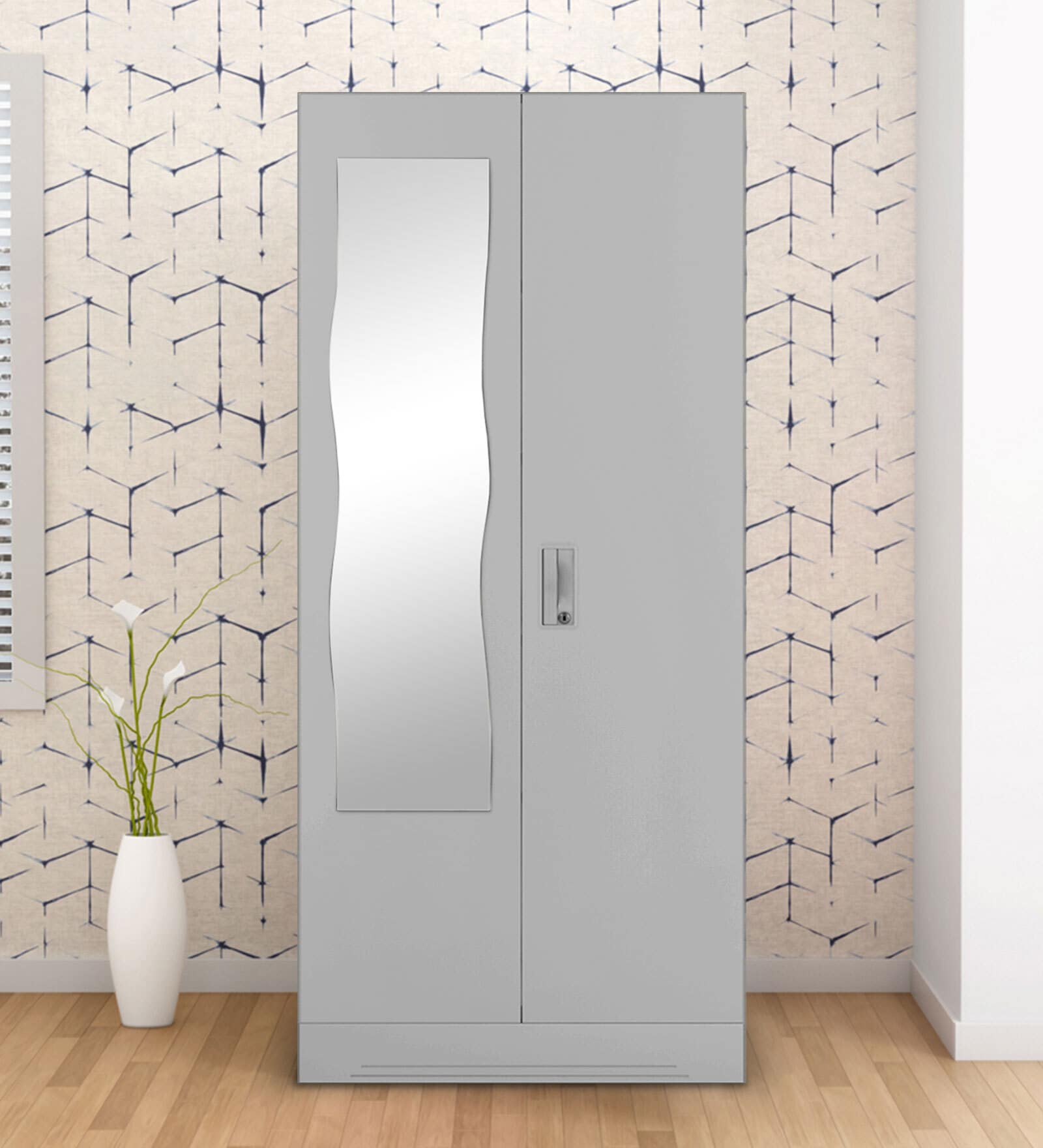 Slimline Metal 2 Door Almirah in Royal Ivory Colour Slimline Metal 2 Door Almirah in Royal Ivory Colour