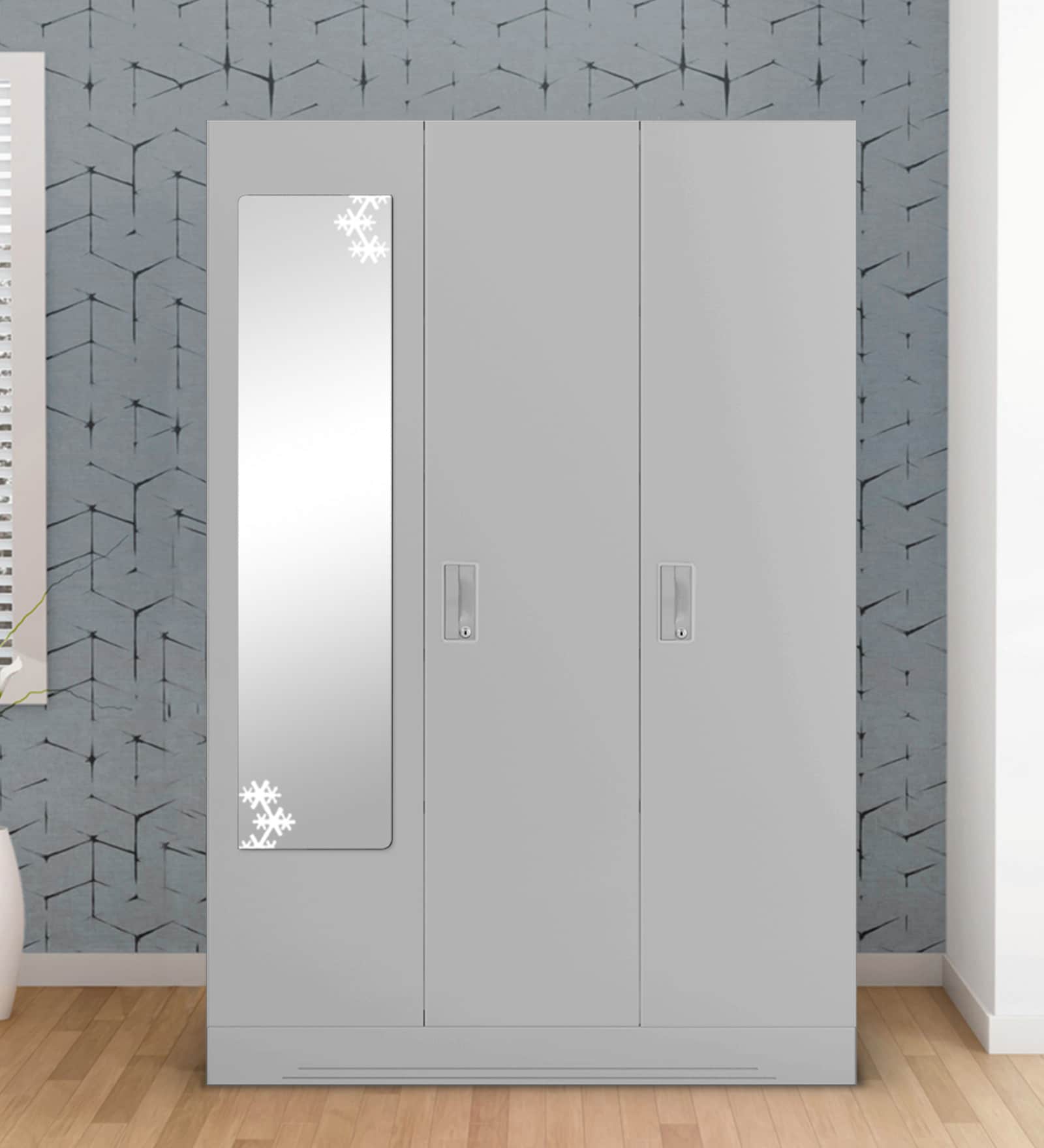 Buy Slimline Metal 3 Door Almirah in Royal Ivory Colour at 22% OFF by ...