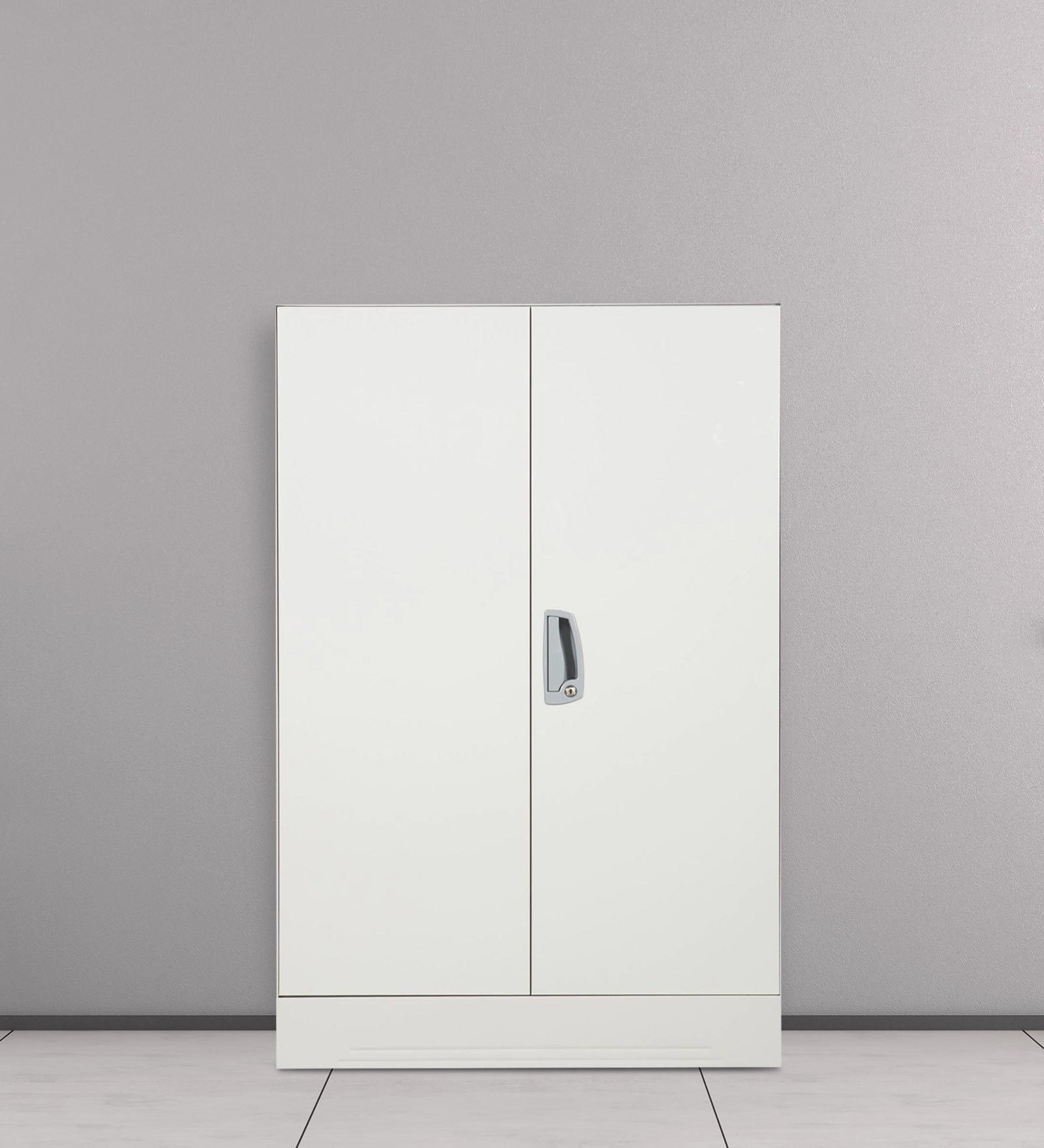 Slimline 2 Door Wardrobe with Locker in Royal Ivory Colour