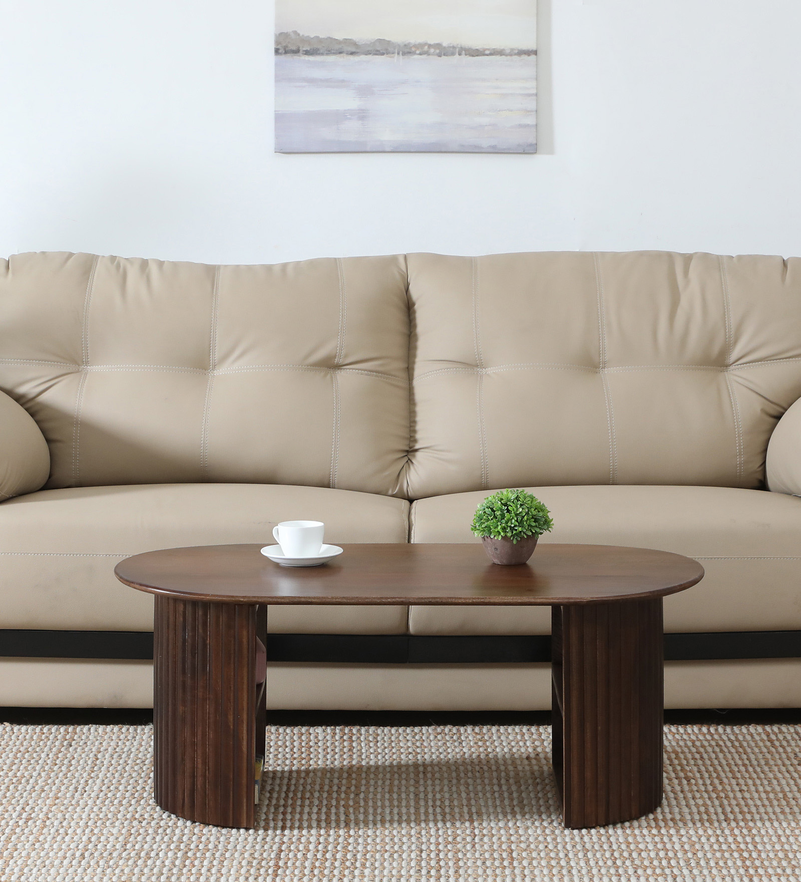 Sloan Solid Wood Centre Table in Chestnut Finish