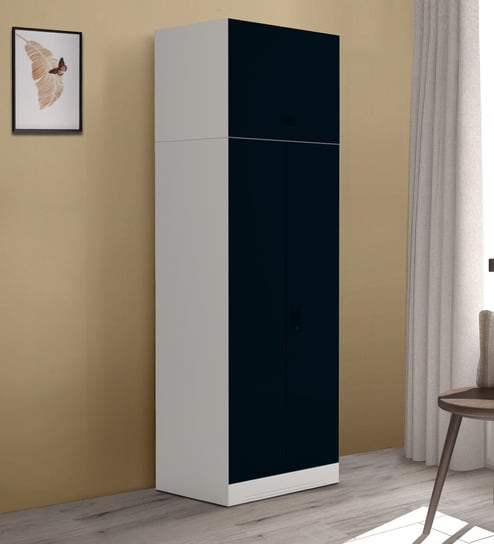 Buy Slimline Metal 2 Door Almirah In Pacific Blue Colour By Godrej