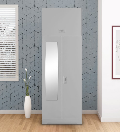 Slimline Metal 2 Door Almirah in Royal Ivory Colour