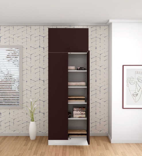 Slimline 2 Door Almirah in Russet Colour