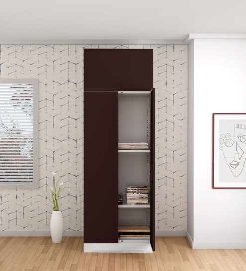 Buy Slimline Metal 2 Door Almirah In Russet Colour By Godrej