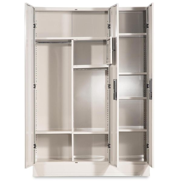 Buy Slimline 3 Door Wardrobe with Locker in Royal Ivory Color by Godrej