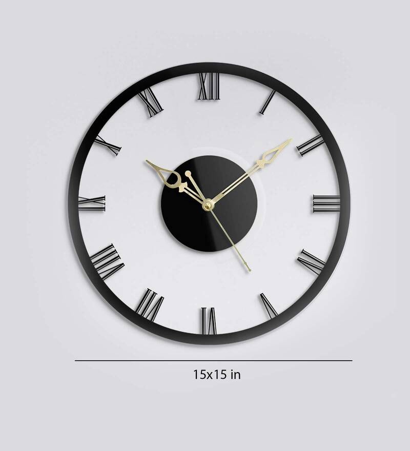 Buy Multicolour Acrylic Sleek Roman Modern Wall Clock Online Modern Wall Clocks Decorative