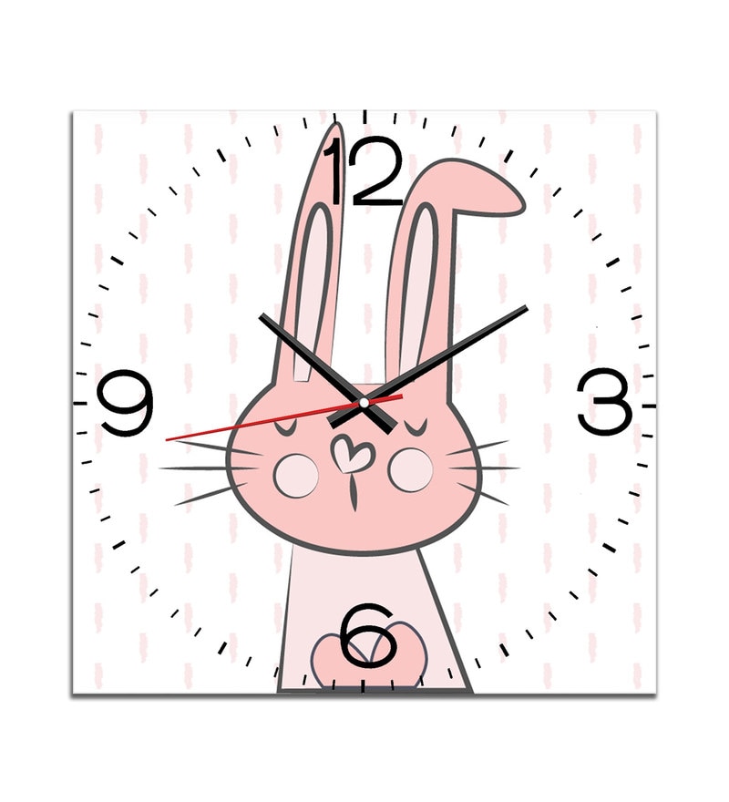 Buy Sleeping Rabbit Wall Clock in Multicolour by WENS Online Kids