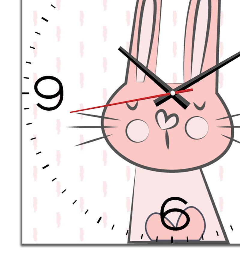 Buy Sleeping Rabbit Wall Clock in Multicolour by WENS Online Kids