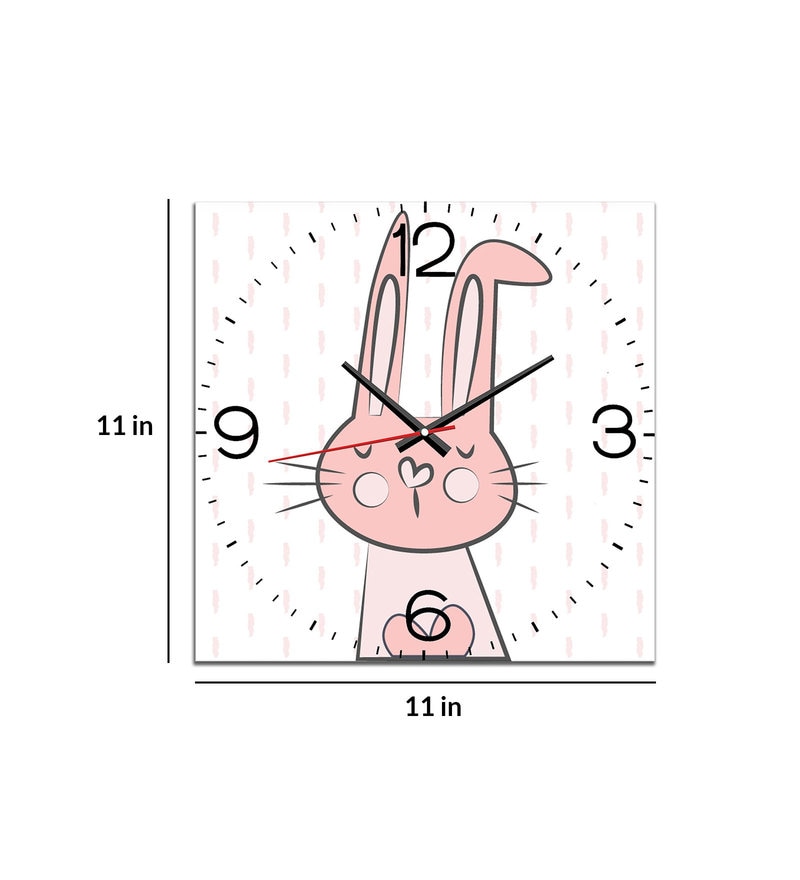 Buy Sleeping Rabbit Wall Clock in Multicolour by WENS Online Kids