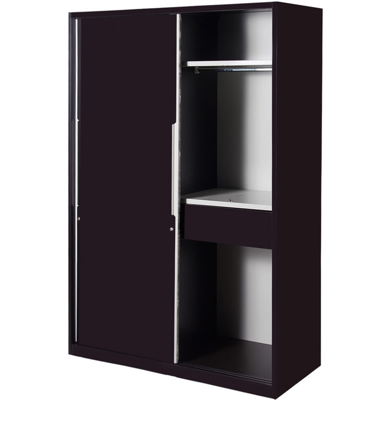 Buy Slide N Store Wardrobe in Wine Red Finish by Godrej 