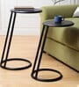 Slanted Metal End Tables In Black Colour