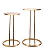 Slanted Metal Nesting Tables In Gold Colour