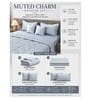 Slate Blue 300TC 100% Cotton Solid & Quilted Double Bedding Set