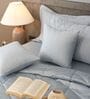 Slate Blue 300TC 100% Cotton Solid & Quilted Double Bedding Set
