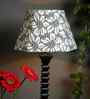 Slate Embossed Satin Lampshade