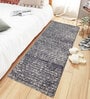 Slate Abstract Microfiber 5 ft x 2 ft Machine Made Runner