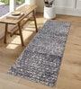 Slate Abstract Microfiber 5 ft x 2 ft Machine Made Runner