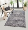 Slate Abstract Nylon 3 X 5 Feet Machine Made Carpet