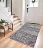 Slate Abstract Nylon 3 X 5 Feet Machine Made Carpet