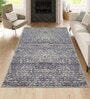 Slate Geometric Nylon 4 X 6 Feet Machine Made Carpet