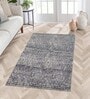 Slate Geometric Nylon 4 X 6 Feet Machine Made Carpet