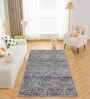 Slate Geometric Nylon 4 X 6 Feet Machine Made Carpet