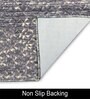 Black Abstract Microfiber 3 x 5 Feet Machine Made Carpet