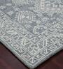 Grey Persian Wool And Viscose 8 ft x 10 ft Hand Tufted Carpet