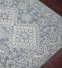 Grey Persian Wool And Viscose 8 ft x 10 ft Hand Tufted Carpet