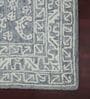 Grey Persian Wool And Viscose 8 ft x 10 ft Hand Tufted Carpet