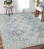 Grey Persian Wool And Viscose 8 ft x 10 ft Hand Tufted Carpet
