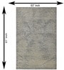 Slate Grey Abstract Wool And Cotton 8 X 5 Feet Hand Tufted Carpet