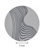 Light Grey Abstract Blended Woolen 48 x 48 Inches Hand Tufted Rug