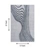 Light Grey Abstract Blended Woolen 60 x 96 Inches Hand Tufted Rug