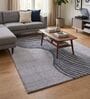 Light Grey Abstract Blended Woolen 72 x 108 Inches Hand Tufted Rug