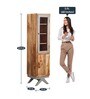 Slate TV Unit for TVs up to 43" With 2 Cabinets & 1 Wall Shelf In Teak Finish