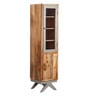 Slate TV Unit for TVs up to 43" With 2 Cabinets & 1 Wall Shelf In Teak Finish