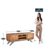 Slate TV Unit for TVs up to 43" With 2 Cabinets & 1 Wall Shelf In Teak Finish
