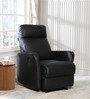 Sleek Leatherette Manual 1 Seater Recliner In Black Colour